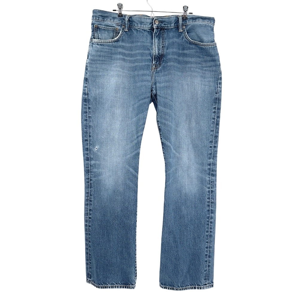 Gap 1969 Standard Fit Jeans Mens 38x34 Med Wash Distressed‎ Denim